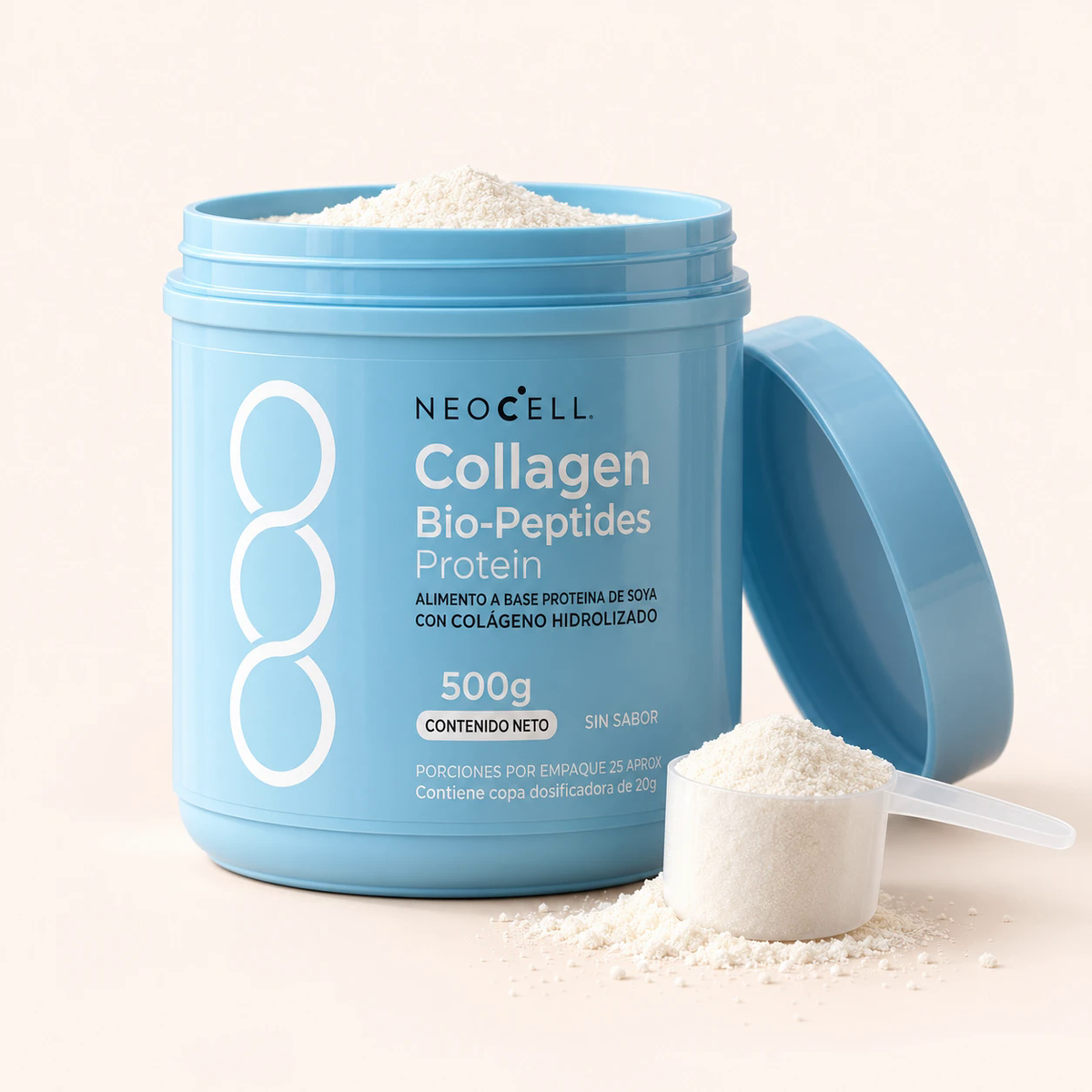 Colágeno sin sabor NeoCell 500 g con cuchara dosificadora